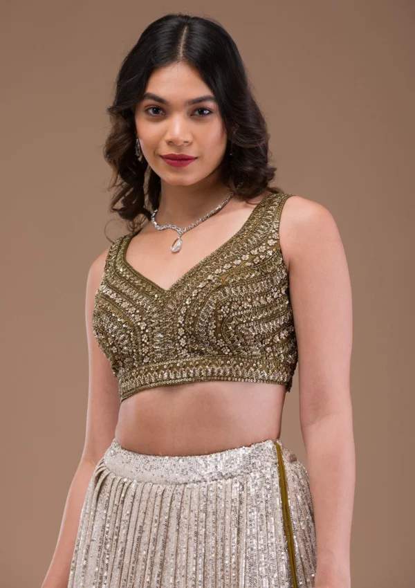 Sequins Lycra Readymade Lehenga - Image 4