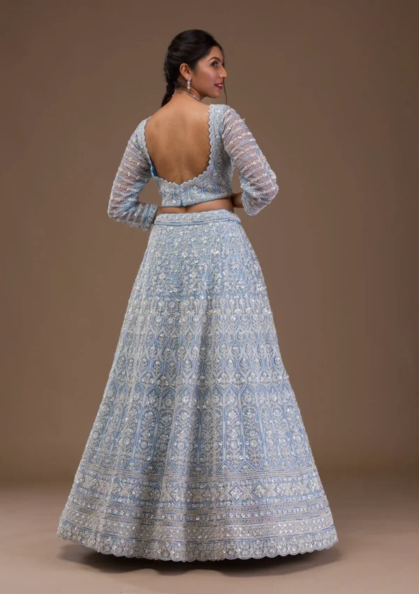 Pearlwork Net Readymade Lehenga - Image 8