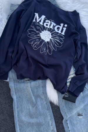 Women’s Graphic “Mardi” Floral Print Sweatshirt