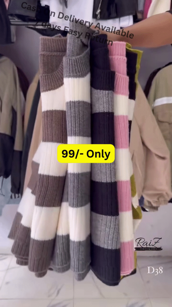 Multi-Color Striped Sweaters 🧶🧥 – Soft Knitwear in Brown, Gray, Black ...