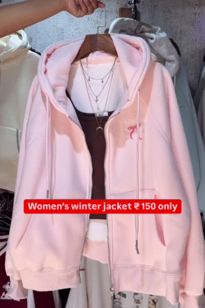 Women's Hooded Winter Jackets 🧥❄️ – Soft Padded Layers in Gray, Pink & Blue Variants