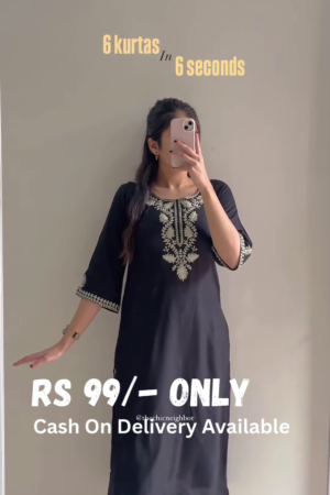 Elegant Floral Cotton Kurta – 5 Color Variants