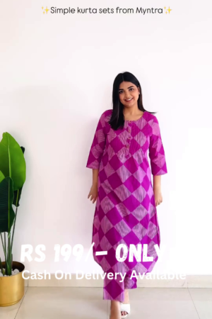 Elegant Floral Printed Kurta Set – Timeless Simplicity