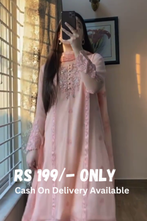 Blush Pink Embroidered Chiffon Suit – A Dreamy Blend of Elegance & Grace