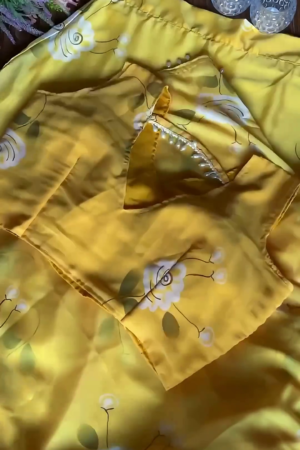 Sun-Kissed Yellow Floral Print Designer Lehenga Choli Set