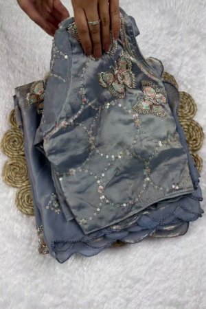 Royal Magenta Velvet Embellished Suit Set